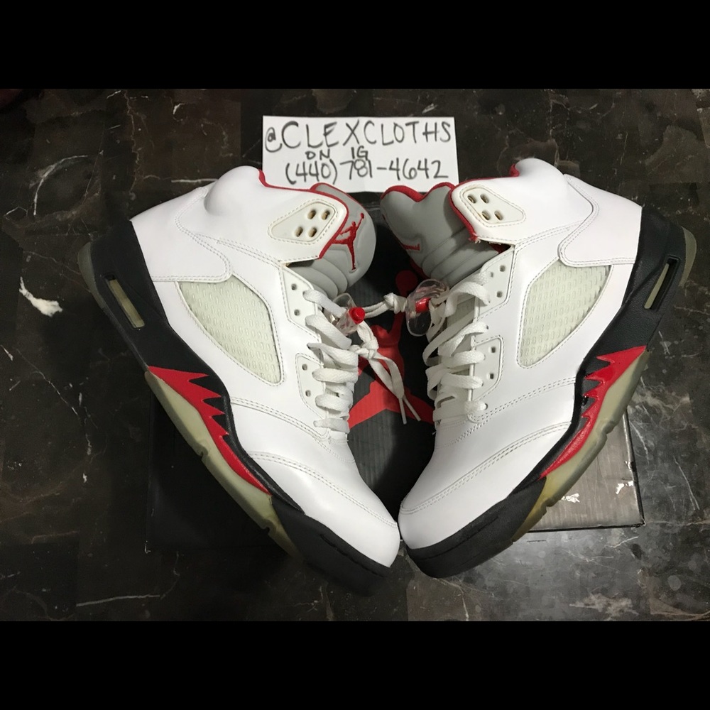 Jordan Retro 5 V Fire Red Metallic OG Bulls Sz 11